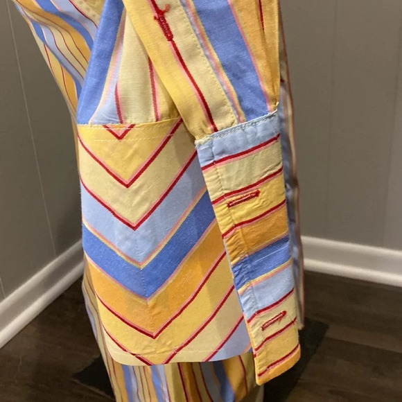 Attitude Soho Large Button Down Dress Shirt Stripes with Hidden Buttons - Picture 5 of 8